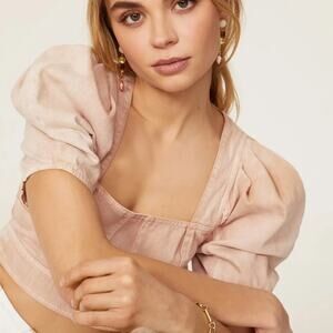 Ulla Johnson Renee Denim Corset Top Sweetbriar Size 6